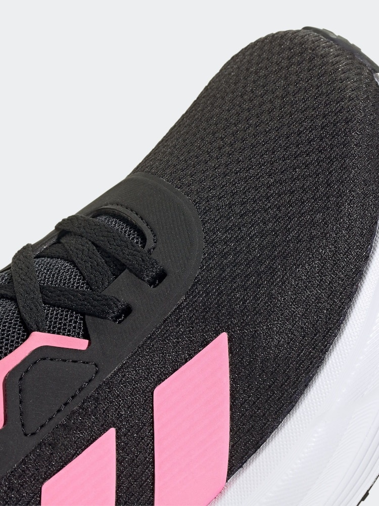 adidas Black/Pink Galaxy 7 Trainers - Image 7 of 9