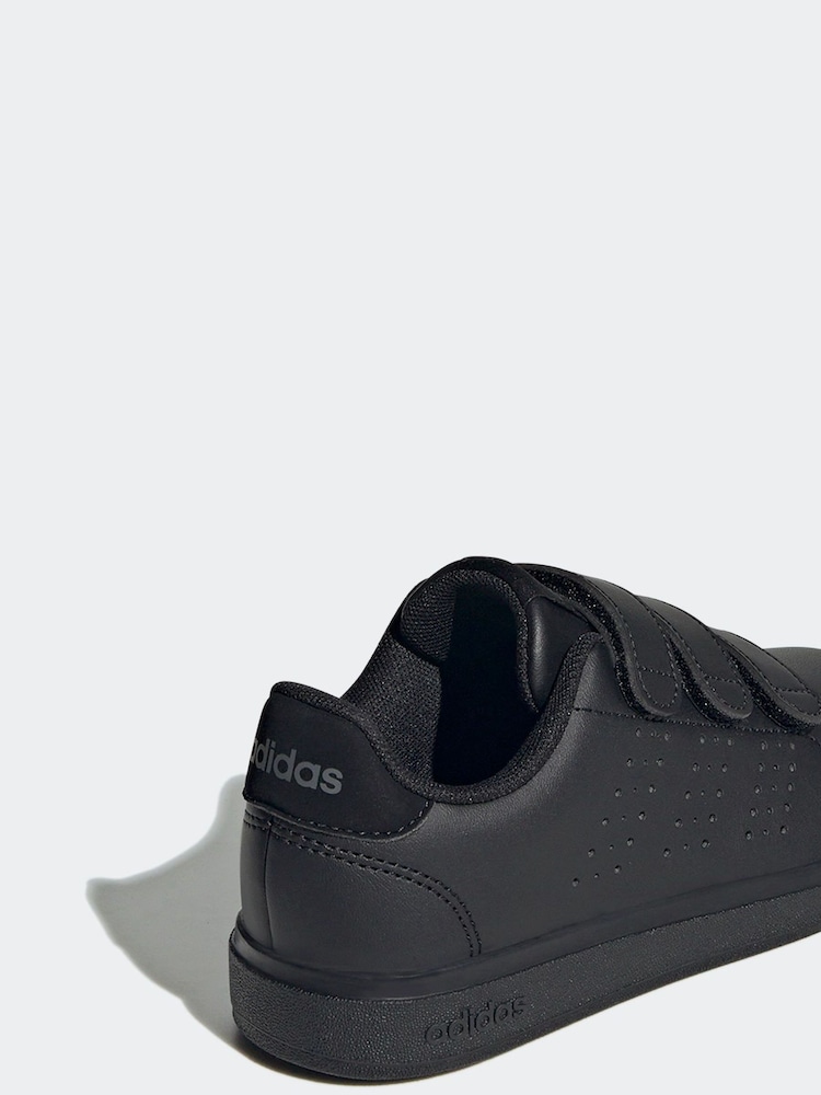 adidas Black Advantage Base 2.0 Hook and Loop Kids Trainers - Image 12 of 12