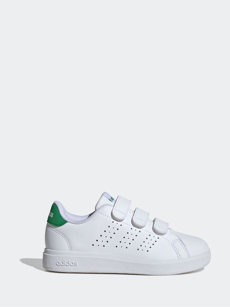 adidas cream  White Kids Advantage Base 2.0 Trainers - Image 1 of 10