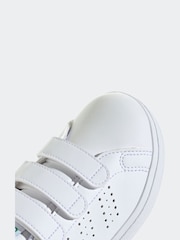 adidas cream  White Kids Advantage Base 2.0 Trainers - Image 10 of 10