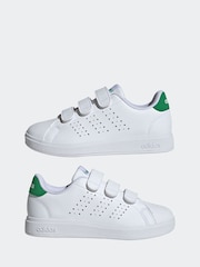adidas cream  White Kids Advantage Base 2.0 Trainers - Image 6 of 10