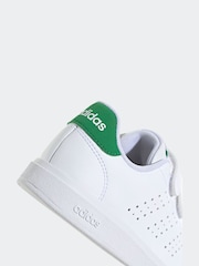adidas cream  White Kids Advantage Base 2.0 Trainers - Image 9 of 10