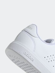 adidas White Advantage Base 2.0 Hook and Loop Kids Trainers - Image 10 of 10