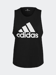 adidas Black Essential Big Log 100% Cotton Vest - Image 4 of 4
