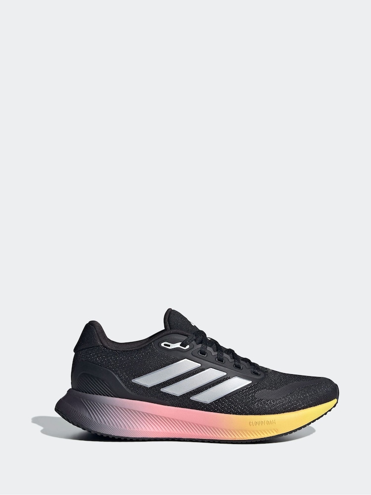 adidas Dark Black Runfalcon 5 Trainers - Image 1 of 8