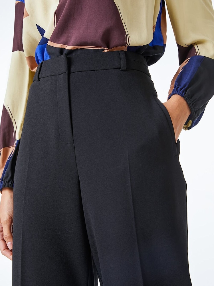 Roman Black Long Wide Leg Stretch Trousers - Image 5 of 5 Roman Black Long Wide Leg Stretch Trousers - Image 5 of 5