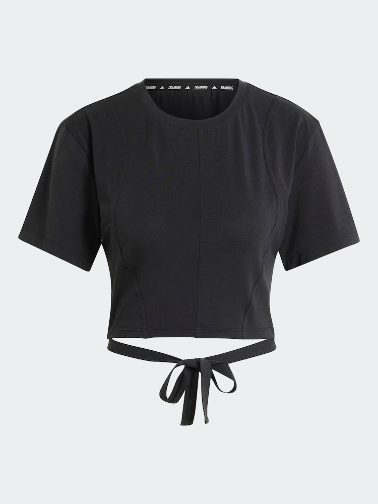 adidas Black Yoga T-Shirt - Image 8 of 8