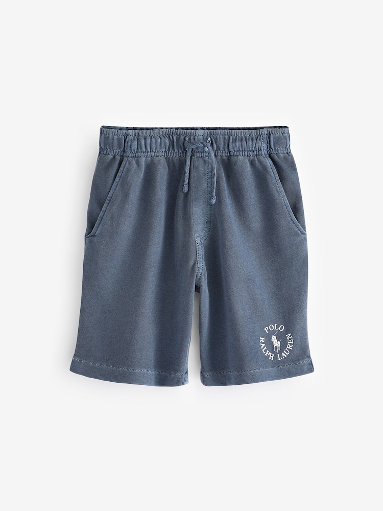 Polo Ralph Lauren Boys Logo Spa Black Terry Shorts - Image 1 of 4