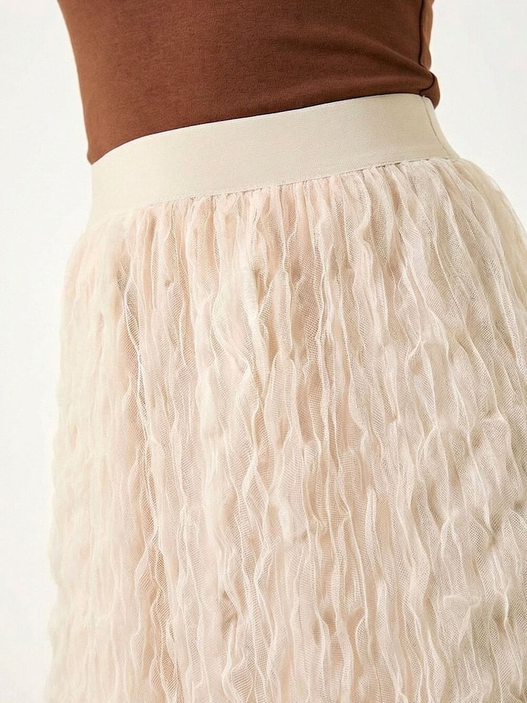 Roman Natural Textured Mesh Skirt - Image 5 of 5 Roman Natural Textured Mesh Skirt - Image 5 of 5