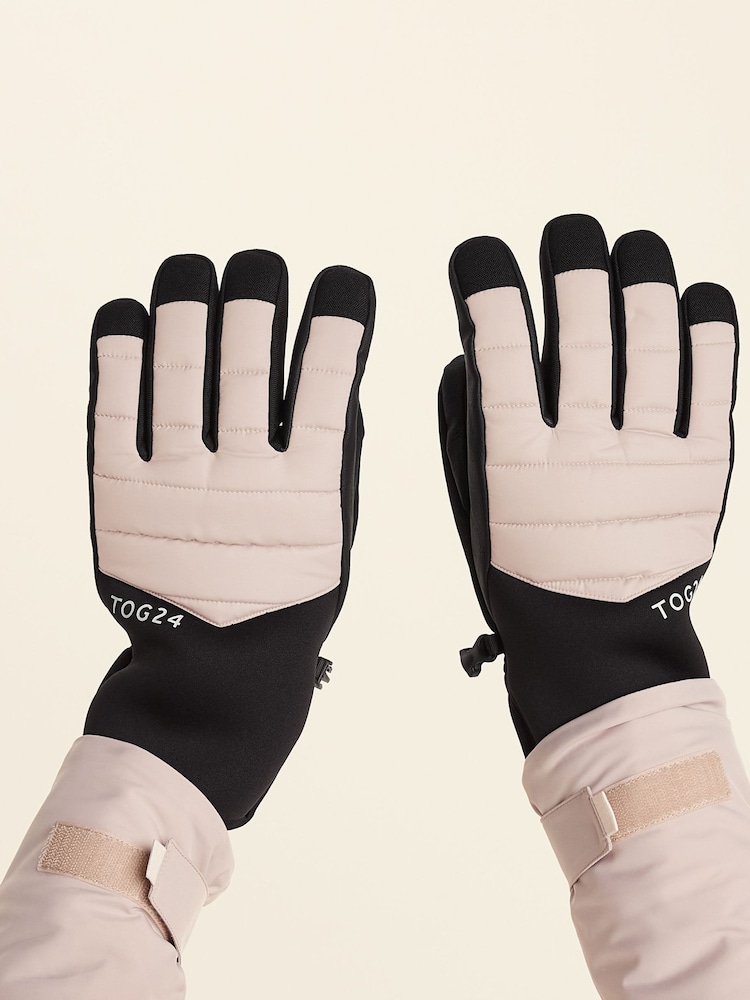 Tog 24 Cream/Black Adventure Waterproof Insulated Ski Gloves - Image 1 of 3 Tog 24 Cream/Black Adventure Waterproof Insulated Ski Gloves - Image 1 of 3