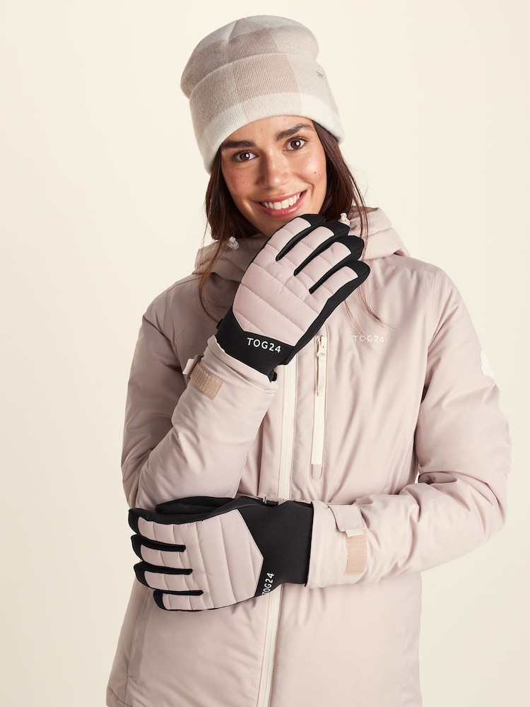 Tog 24 Cream/Black Adventure Waterproof Insulated Ski Gloves - Image 2 of 3 Tog 24 Cream/Black Adventure Waterproof Insulated Ski Gloves - Image 2 of 3