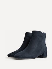 Bleu - Linzi Tailored Wide Fit Block Heeled Ankle Boots - Image 5 de 5