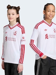 adidas Original White Liverpool FC Away Jersey T-Shirt - Image 1 of 7