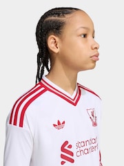 adidas Original White Liverpool FC Away Jersey T-Shirt - Image 4 of 7