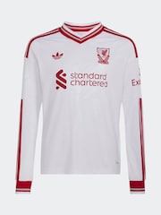 adidas Original White Liverpool FC Away Jersey T-Shirt - Image 6 of 7