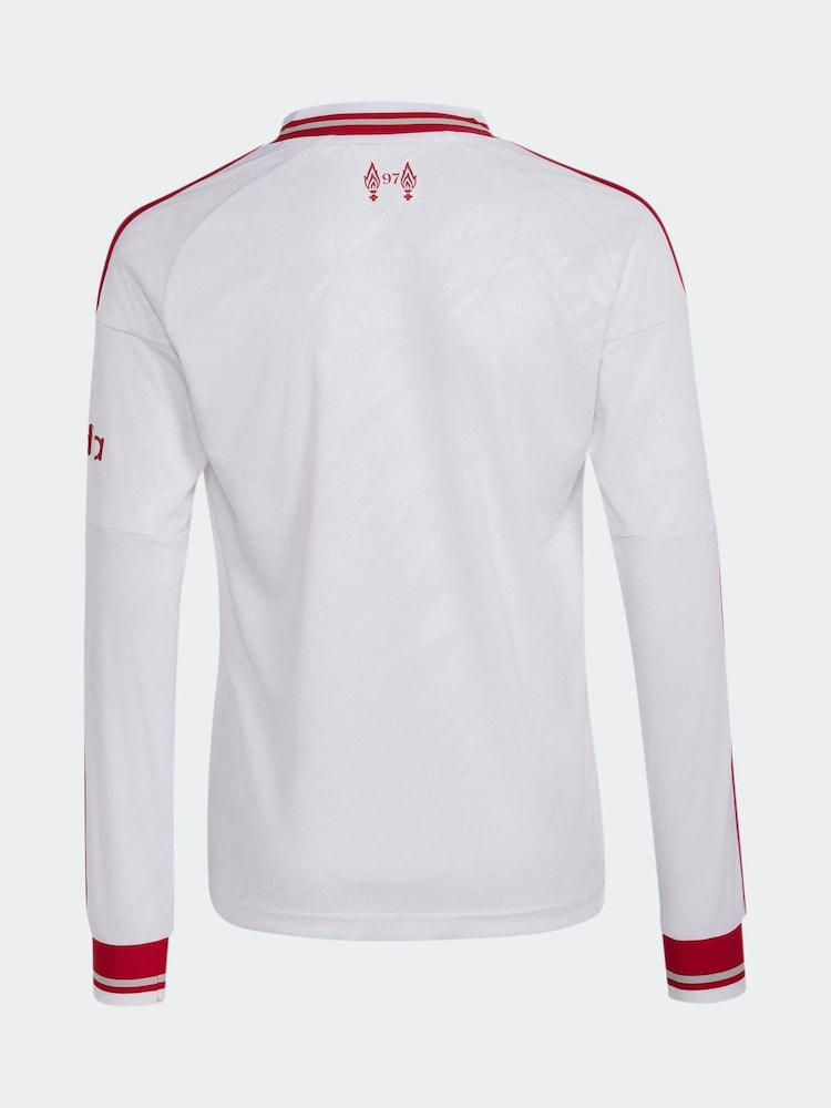 adidas Original White Liverpool FC Away Jersey T-Shirt - Image 7 of 7 adidas Original White Liverpool FC Away Jersey T-Shirt - Image 7 of 7