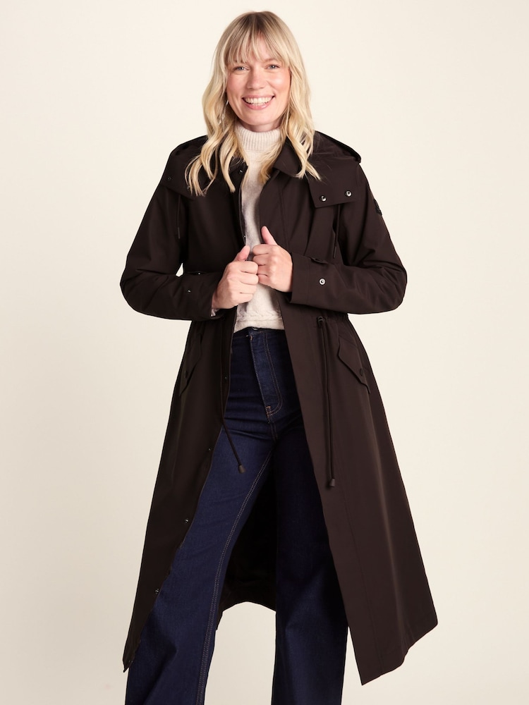 Tog 24 Chocolate Brown Alva Waterproof Trench Coat - Image 1 of 9 Tog 24 Chocolate Brown Alva Waterproof Trench Coat - Image 1 of 9