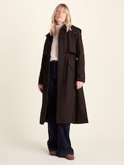 Tog 24 Chocolate Brown Alva Waterproof Trench Coat - Image 2 of 9