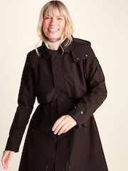 Tog 24 Chocolate Brown Alva Waterproof Trench Coat - Image 6 of 9