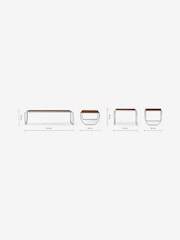 MADE.COM Amber Glass Dunston Coffee Nest - Image 4 of 4