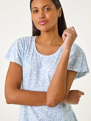 Roman Blue Angel Frill Sleeve T-Shirt - Image 1 of 5