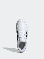 adidas White Court Block Animal Trainers - Image 6 of 9