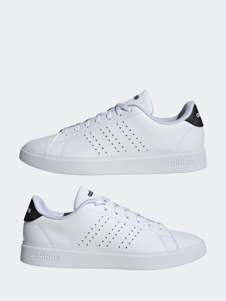 White Black - adidas Advantage Trainers - Image 5 of 9