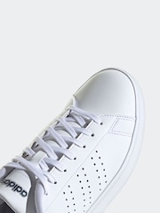 White Black - adidas Advantage Trainers - Image 8 of 9