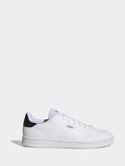 adidas White Black Urban Court Trainers - Image 1 of 8