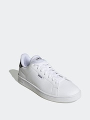 adidas White Black Urban Court Trainers - Image 3 of 8