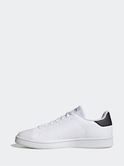 adidas White Black Urban Court Trainers - Image 4 of 8