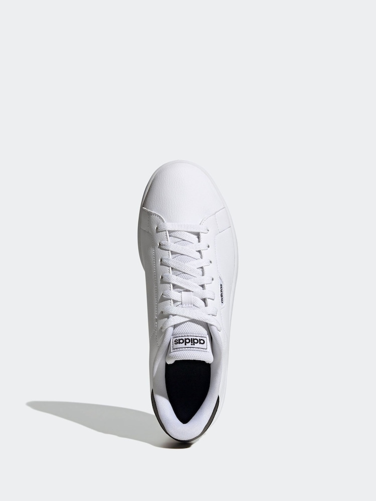 adidas White Black Urban Court Trainers - Image 5 of 8
