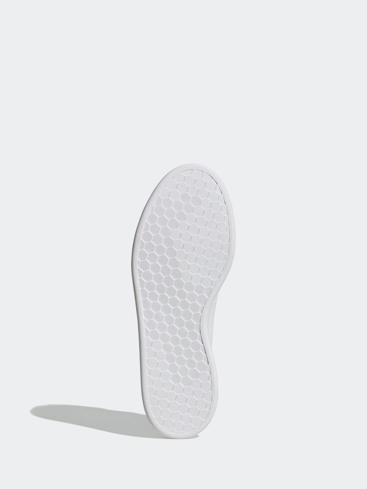 adidas White Black Urban Court Trainers - Image 6 of 8