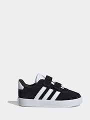 adidas Black VL Court 3.0 Hook and Loop Trainers - Image 1 of 9