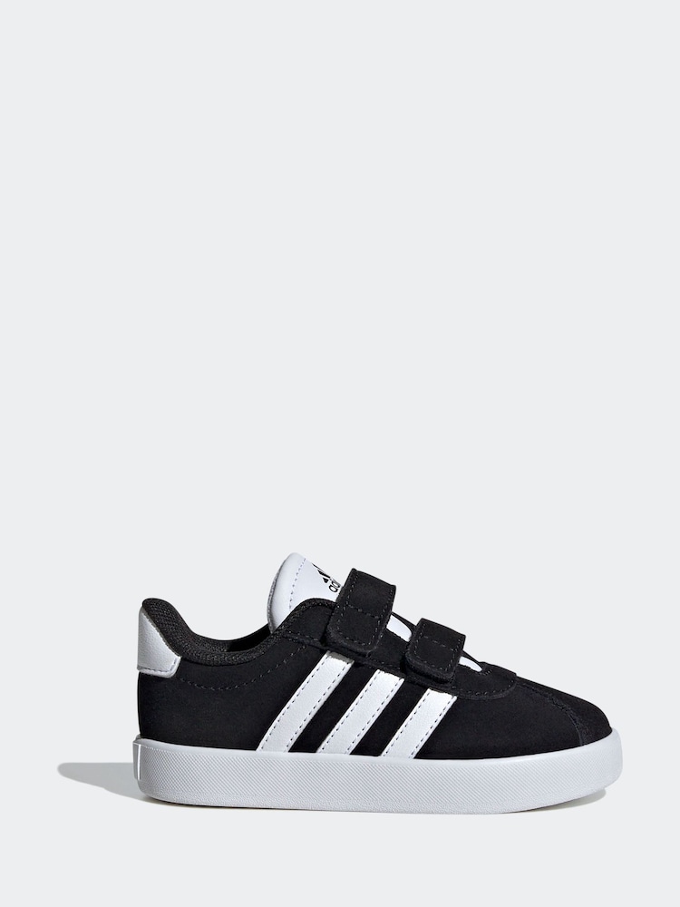 adidas Black VL Court 3.0 Hook and Loop Trainers - Image 1 of 9