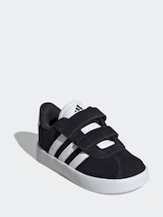 adidas Black VL Court 3.0 Hook and Loop Trainers - Image 4 of 9