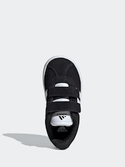 adidas Black VL Court 3.0 Hook and Loop Trainers - Image 6 of 9