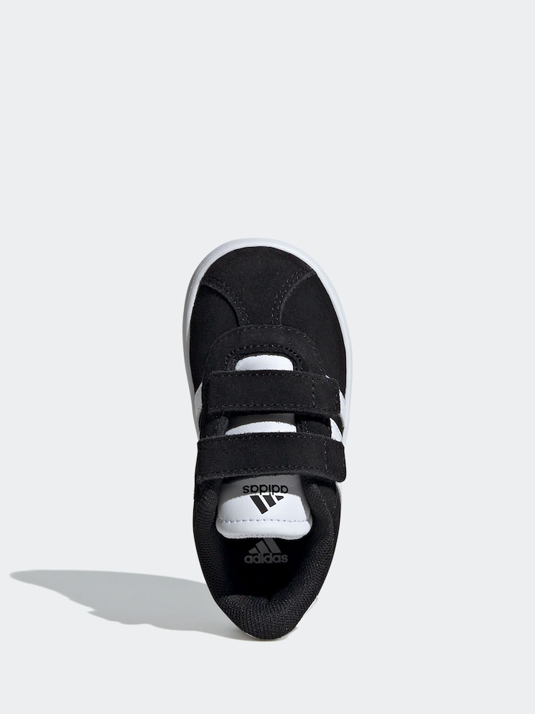 adidas Black VL Court 3.0 Hook and Loop Trainers - Image 6 of 9