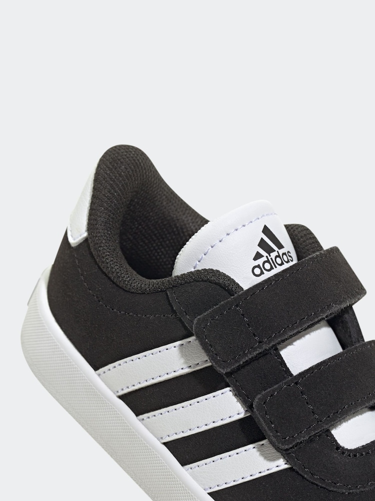 adidas Black VL Court 3.0 Hook and Loop Trainers - Image 8 of 9