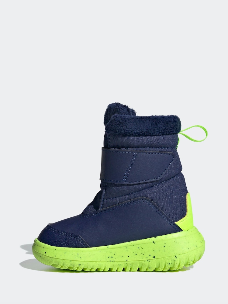 adidas Dark Blue Winterplay Trainers - Image 2 of 8