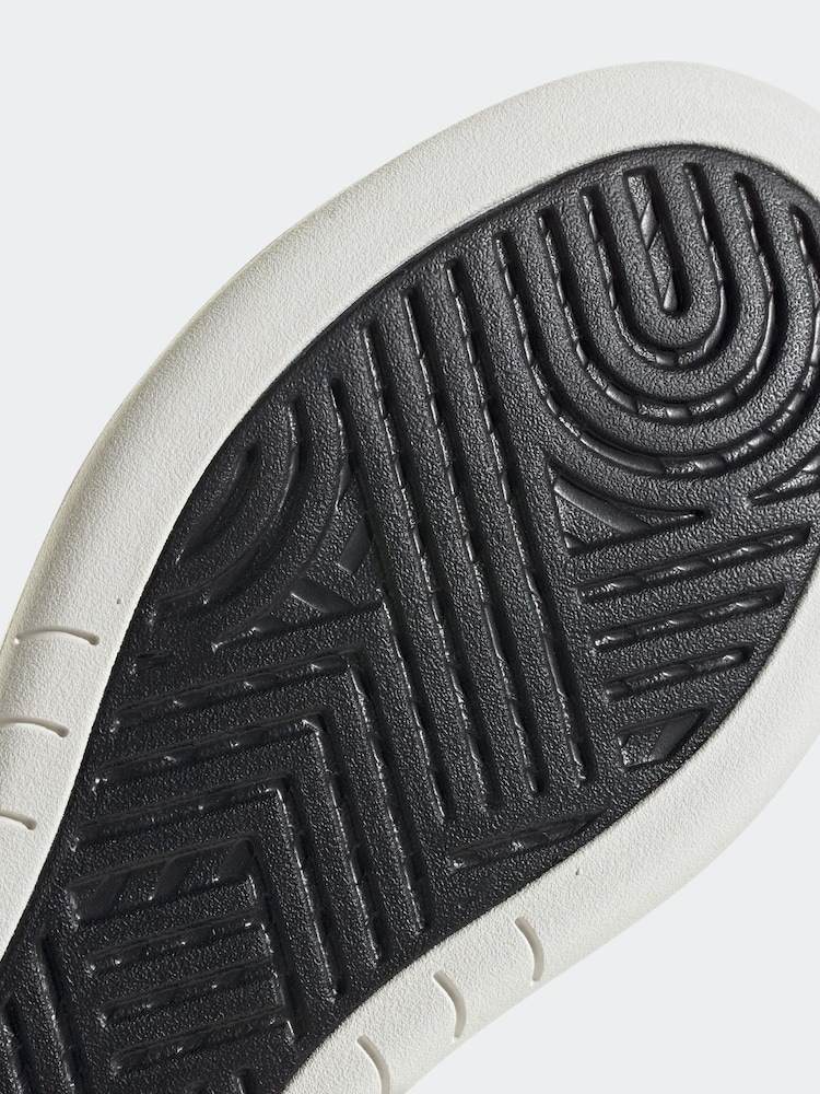 adidas White Black Court 24 Trainers - Image 11 of 11