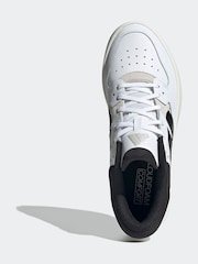 adidas White Black Court 24 Trainers - Image 8 of 11