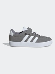 adidas Grey Kids VL Court 3.0 Trainers - Image 1 of 8