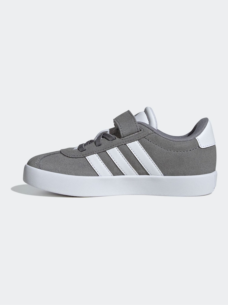 adidas Grey Kids VL Court 3.0 Trainers - Image 2 of 8 adidas Grey Kids VL Court 3.0 Trainers - Image 2 of 8