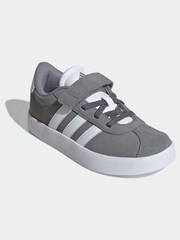 adidas Grey Kids VL Court 3.0 Trainers - Image 3 of 8