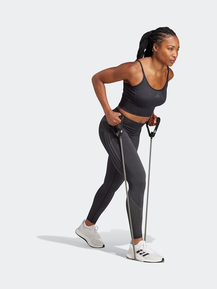 adidas Black Seamless 7/8 Leggings - Image 2 of 8