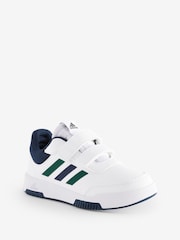 Blanc/Vert/Bleu - adidas Baskets Tensaur à boucle et crochet - Image 2 de 5
