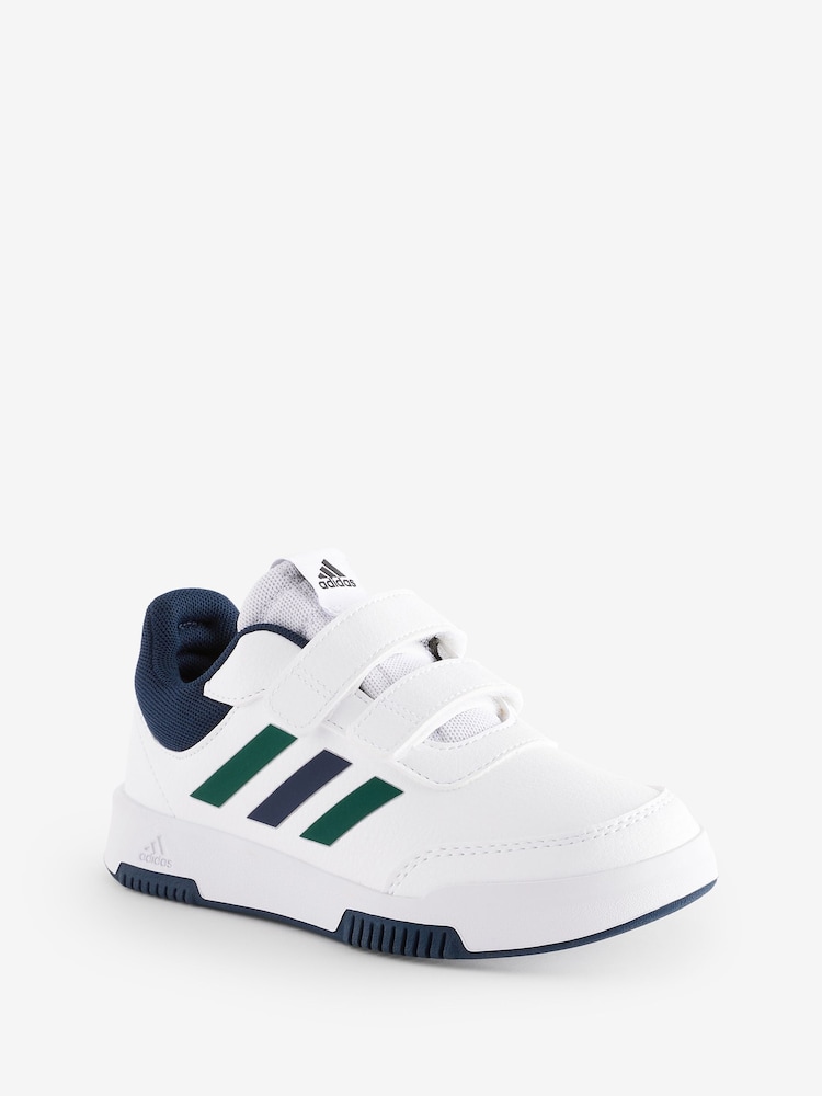 Blanc/Vert/Bleu - adidas Baskets Tensaur à boucle et crochet - Image 2 de 5