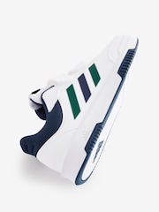 Blanc/Vert/Bleu - adidas Baskets Tensaur à boucle et crochet - Image 4 de 5