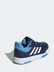 adidas Blue/White Tensaur Sport Lace Up Trainers - Image 2 of 9